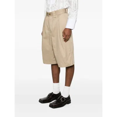 Willy Chavarria Pleated Shorts In Neutral