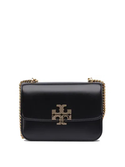Tory Burch Eleanor Small Convertible Leather Shoulder Bag In Black