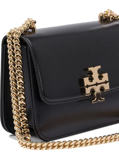 Tory Burch Eleanor Small Convertible Leather Shoulder Bag In Black