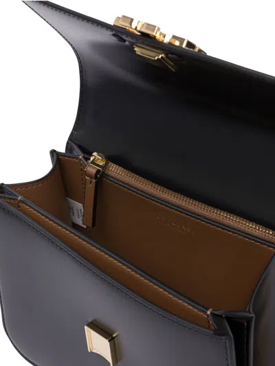 Tory Burch Eleanor Small Convertible Leather Shoulder Bag In Black