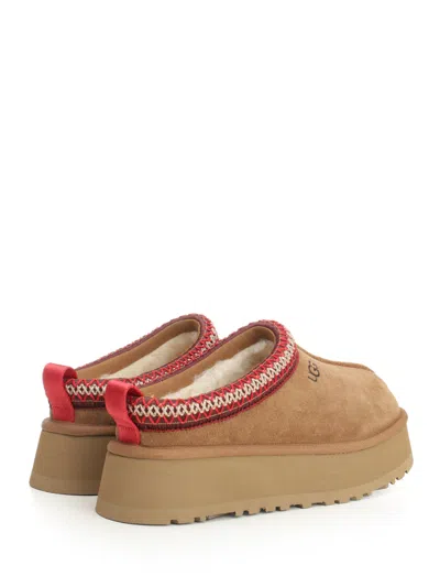 Ugg Tazz Ii Suede Flatform Mules In Brown