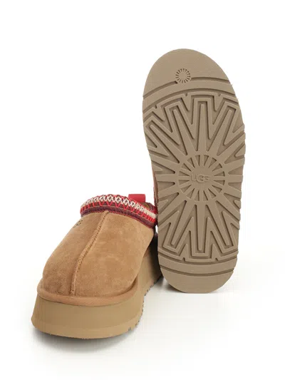 Ugg Tazz Ii Suede Flatform Mules In Brown