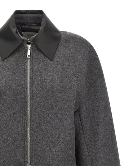 Sportmax Cropped Vacuo Jacket In Virgin Wool In Black