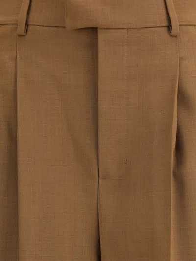 Ami Alexandre Mattiussi Wool Pants In Brown