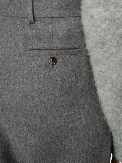 Ami Alexandre Mattiussi Tailored Wool Trousers Featuring Pleated Front In Gray