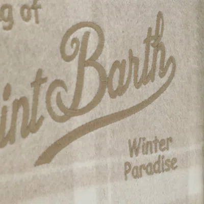 Mc2 Saint Barth Light Beige Check-pattern Vanity Tote Bag In Neutral