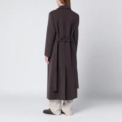 Brunello Cucinelli Brown Wool And Cashmere Coat In Multi