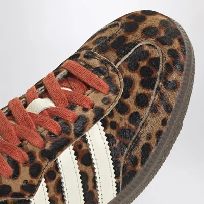 Adidas Originals Celine Low Lace-up Sneakers With Triomphe In Animal Print