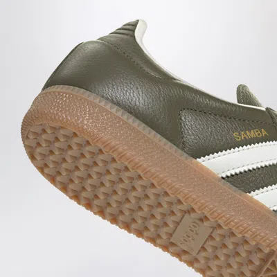 Adidas Originals Samba Og Nubuck-trimmed Full-grain Leather Sneakers In Brown