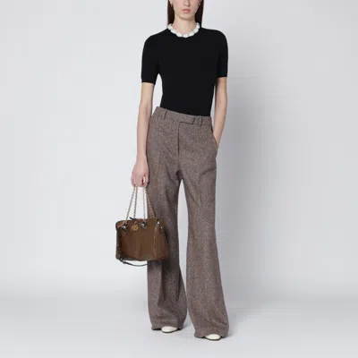 Valentino Garavani Crewneck Sweater With Crystal Details In Black