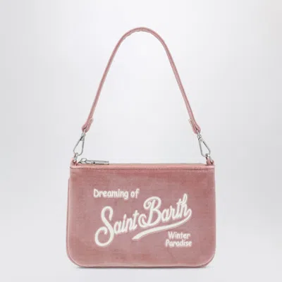 Mc2 Saint Barth Pink Chenille Effect Fabric Clutch Bag In Pink