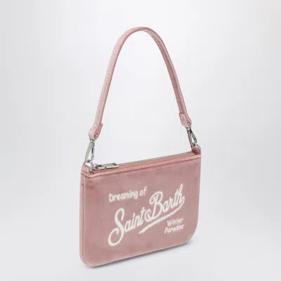 Mc2 Saint Barth Pink Chenille Effect Fabric Clutch Bag In Pink