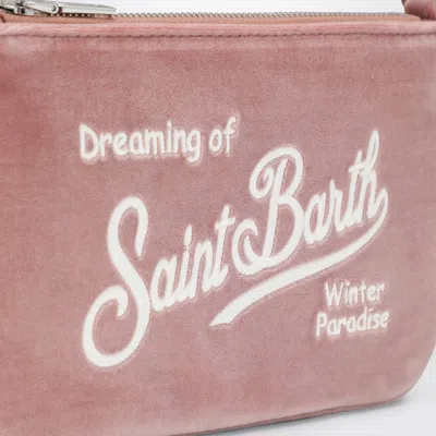 Mc2 Saint Barth Pink Chenille Effect Fabric Clutch Bag In Pink
