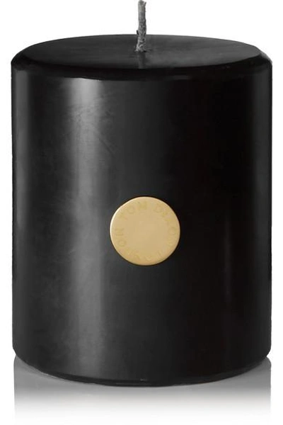 Shop Tom Dixon Oil Pillar Candle Set, 880g In Black