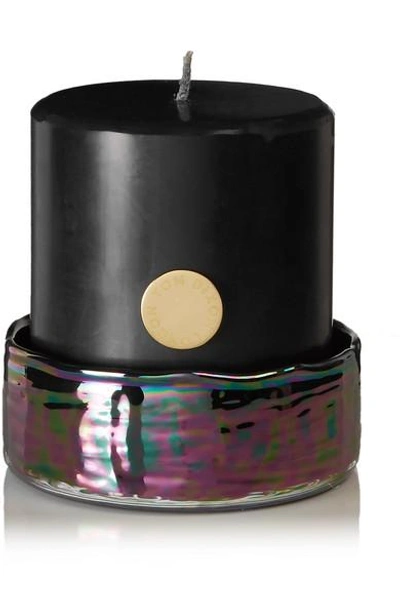 Shop Tom Dixon Oil Pillar Candle Set, 880g In Black