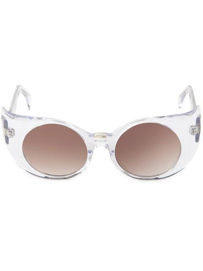 Shop Barn's 'eye-liner Frame' Sunglasses - White