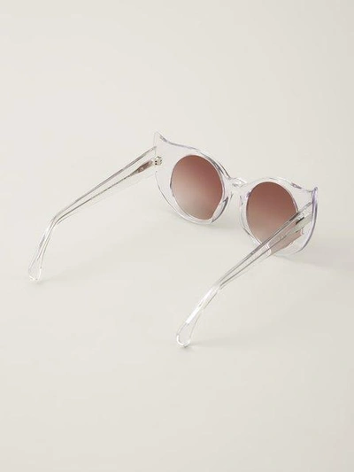 Shop Barn's 'eye-liner Frame' Sunglasses - White