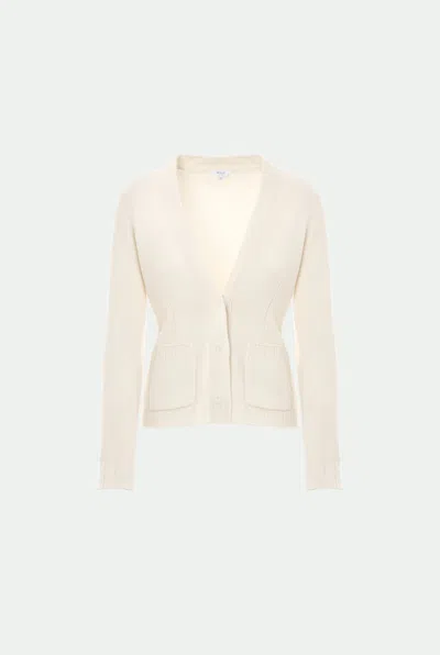 Malo Cardigan In Luxury Cashmere In Neutral