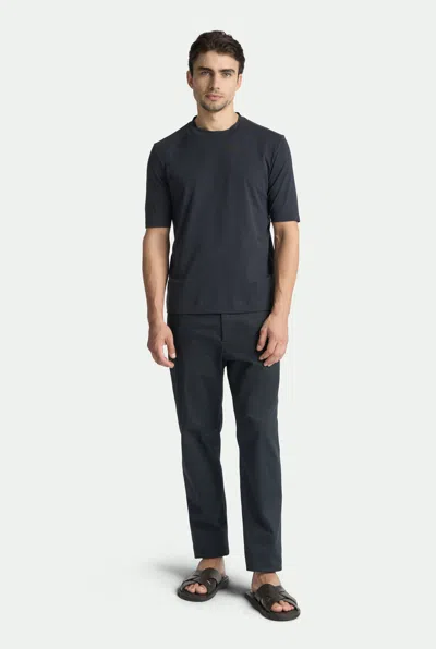 Malo Pantalone In Cotone Stretch In Blue