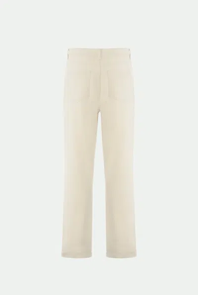 Malo Pantalone In Cotone Stretch E Cashmere In Neutral