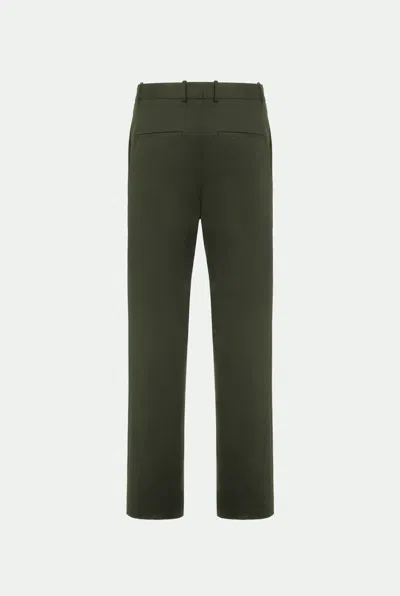 Malo Pantalone In Cotone Stretch In Green