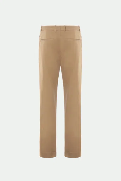 Malo Pantalone In Cotone Stretch In Nude