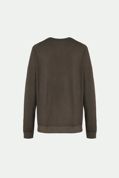 Malo Round Neck Knit Sweater Long Sleeves In Neutral