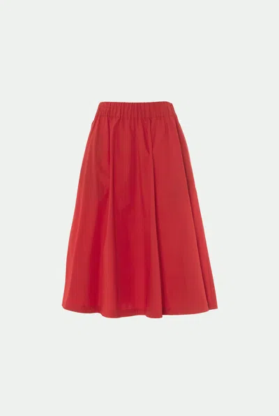 Malo Gonna In Cotone In Red