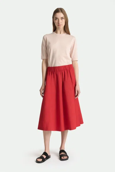 Malo Gonna In Cotone In Red