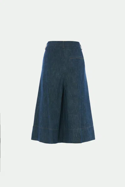 Malo Bermuda In Denim Di Cotone In Blue