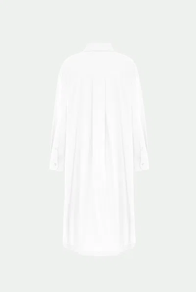 Malo Abito Chemisier In Cotone In White