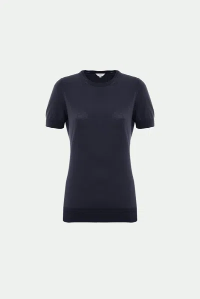 Malo Girocollo In Cotone Makò In Blue