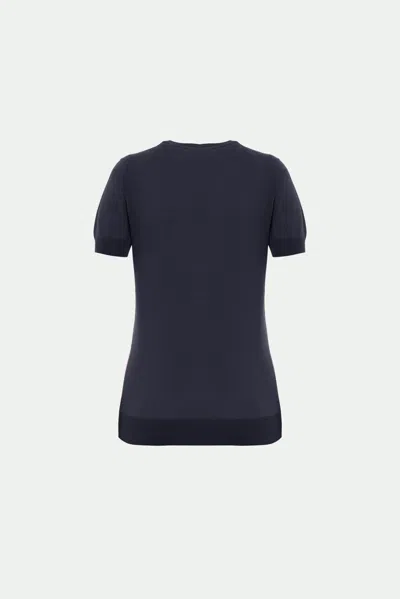 Malo Girocollo In Cotone Makò In Blue