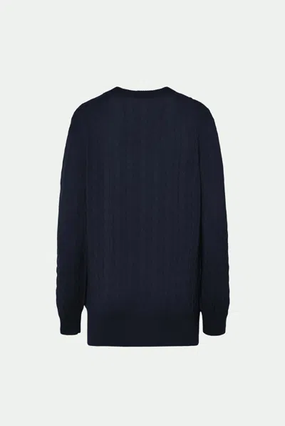 Malo Scollo V In Luxury Cashmere In Blue