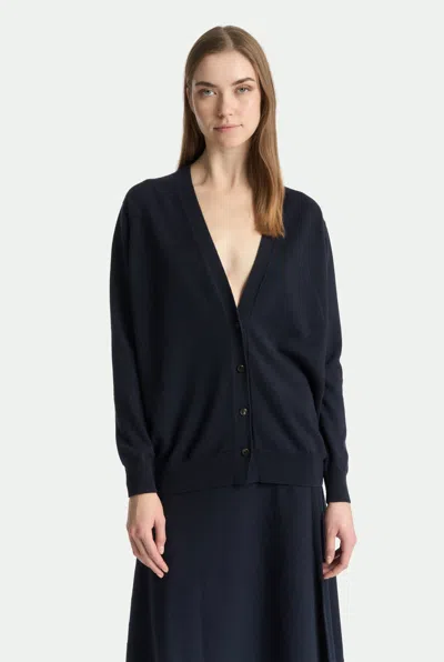 Malo Cardigan In Luxury Cashmere In Blue