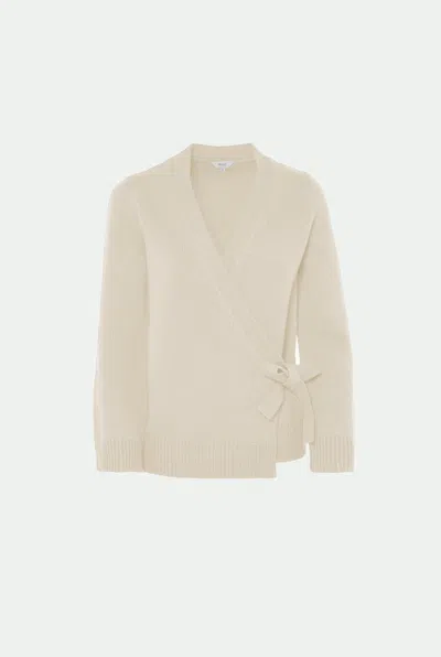 Malo Cardigan In Luxury Cashmere In Neutral