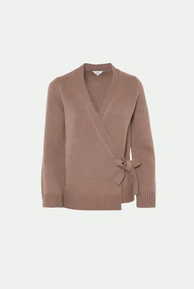 Malo Cardigan In Luxury Cashmere In Brown