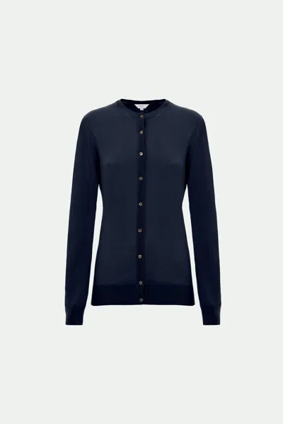Malo Cardigan In Cotone Makò In Blue