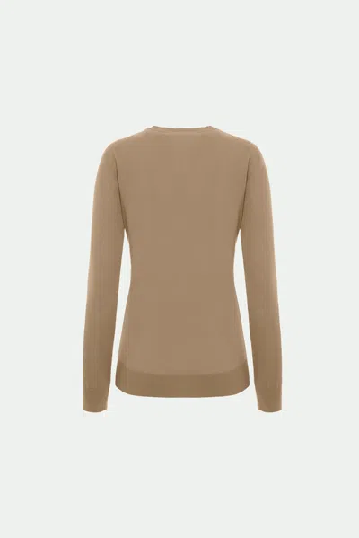 Malo Cardigan In Cotone Makò In Brown