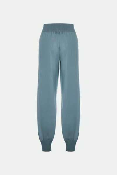 Malo Pantalone Jogger In Luxury Cashmere In Blue