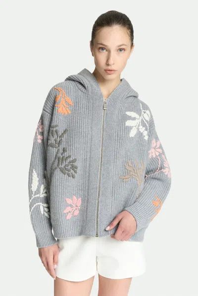 Malo Bomber Camelia In Luxury Cashmere In Gray