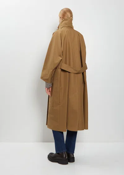 The Row Aurore Cotton Coat In Brown