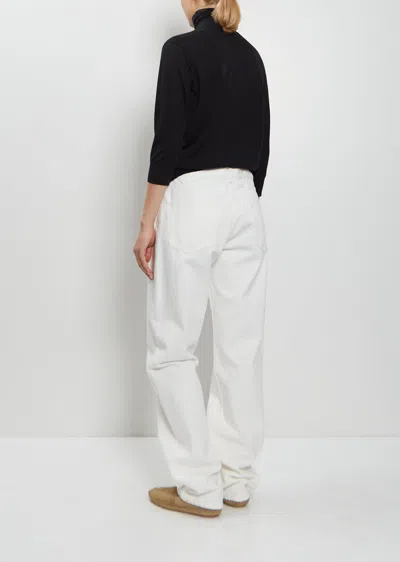 The Row Denim Burty Trousers With Pockets And Loops In Neutral