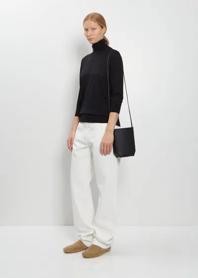 The Row Denim Burty Trousers With Pockets And Loops In Neutral