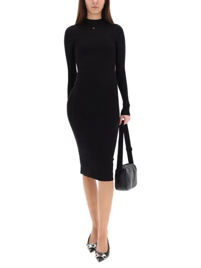 Diesel Dress "d-mokky-ls-microdiv" In Black