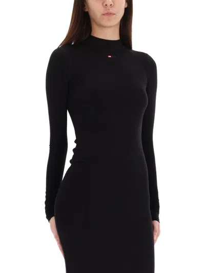 Diesel Dress "d-mokky-ls-microdiv" In Black