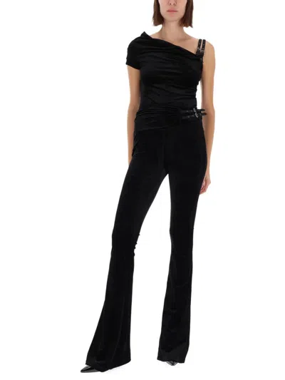 Versace Jeans Couture Pants With Buckle Detail In Black