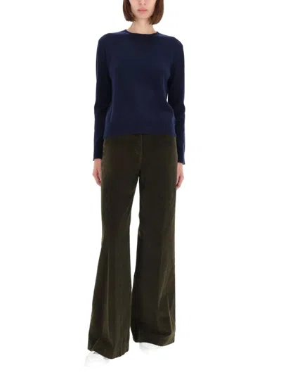 Aspesi Cashmere Crew-neck Sweater In Azul Oscuro