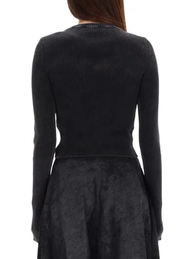 Diesel M-anchor-a Black T-shirt In Black