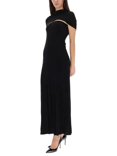 Helmut Lang Long "sash" Dress In Black